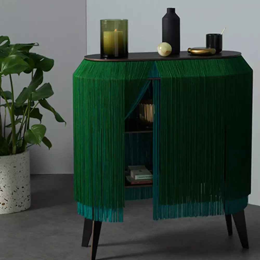 Ibride Baby Alpaga Fringed Bedside Table Sparkling Green Bohemian Dream 4 Ibride Baby Alpaga Fringed Bedside Table Sparkling Green Bohemian Dream