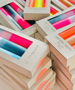 Pink Stories Neon Taper Candles Coconut Waterfall New 12 Pink Stories Neon Taper Candles Coconut Waterfall New