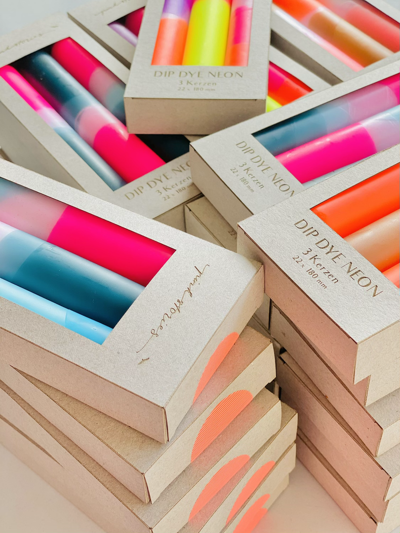 Pink Stories Neon Taper Candles Coconut Waterfall New 7 Pink Stories Neon Taper Candles Coconut Waterfall New