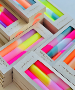 Pink Stories Neon Taper Candles Coconut Waterfall New 13 Pink Stories Neon Taper Candles Coconut Waterfall New