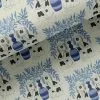 Annika Reed Studio Pair Of Dogs Oyster Linen -Delft Blue New