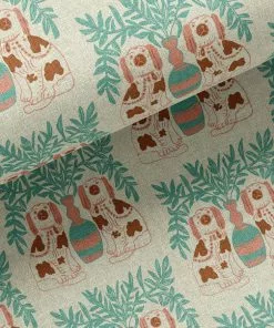 Annika Reed Studio Pair Of Dogs Oyster Linen - Vintage Brown