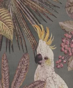 Thedesignyarduk Panthera Cockatoo Wallpaper Taupe Memphis To Miami