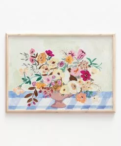 Candice Gray A3 Picnic Vase Pink Print