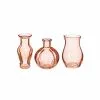 Sass & Belle Set Of 3 Pink Recycled Vases Small