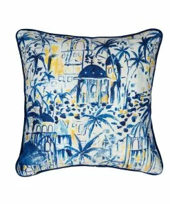 Mind The Gap Rhodes Stonewashed Cotton Cushion