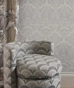 Liberty Fabrics Deco Scallop Multi Jacquard Fabric, Lacquer