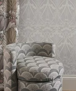 Liberty Fabrics Deco Scallop Multi Jacquard Fabric, Lichen New