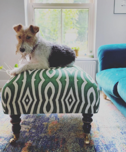 Mind The Gap Hudson Upholstered Stool Havana Tropicana