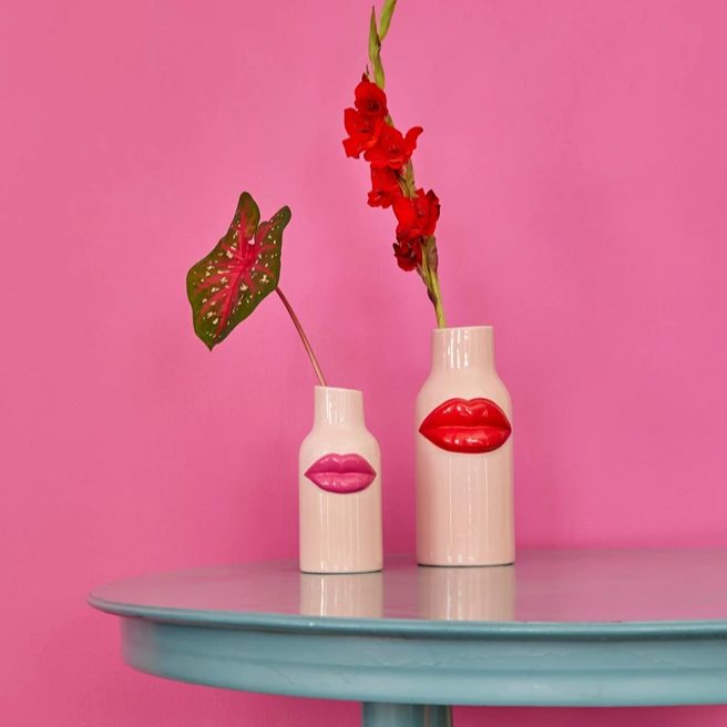 Rice By Rice Small Pink Lips Vase 5 Rice By Rice Small Pink Lips Vase