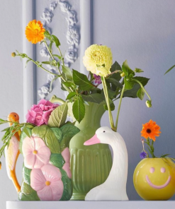 Rice DK Swan Head Ceramic Vase