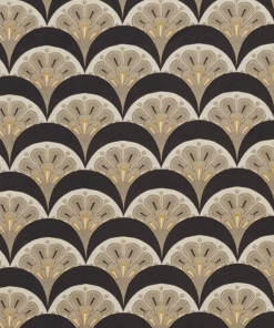 Liberty Fabrics Deco Scallop Multi Jacquard Fabric, Lacquer