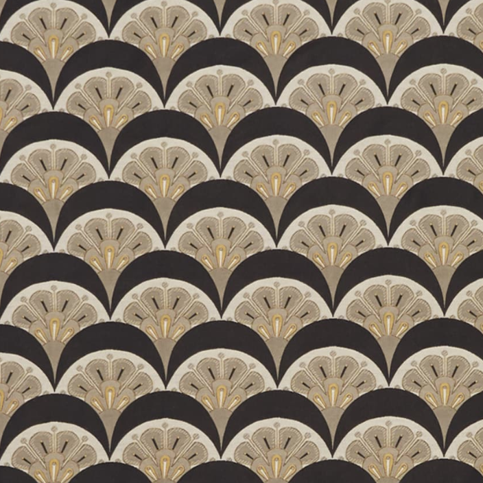 Liberty Fabrics Deco Scallop Multi Jacquard Fabric, Pewter New 16 Liberty Fabrics Deco Scallop Multi Jacquard Fabric, Pewter New
