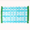 Rice By Rice Gingham Cotton Placemat In Blue & Green New