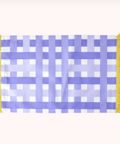 Rice By Rice Gingham Cotton Placemat In Purple & Yellow