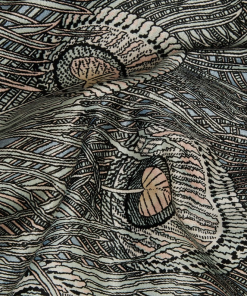 Liberty Fabrics New Hera Feather Vintage Velvet, Lapis