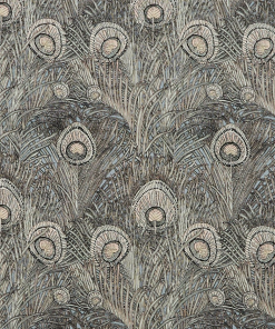 Liberty Fabrics New Hera Feather Vintage Velvet, Lapis