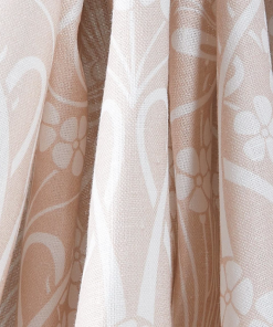 Liberty Fabrics Ianthe Bloom Mono Chiltern Linen, Pewter Plaster Pink New