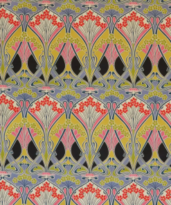 Liberty Fabrics Ianthe Bloom Multi Cotton Velvet, Dark Pewter