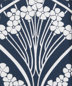 Liberty Fabrics New Ianthe Bloom Stencil Chiltern Linen, Lapis 26 Liberty Fabrics New Ianthe Bloom Stencil Chiltern Linen, Lapis