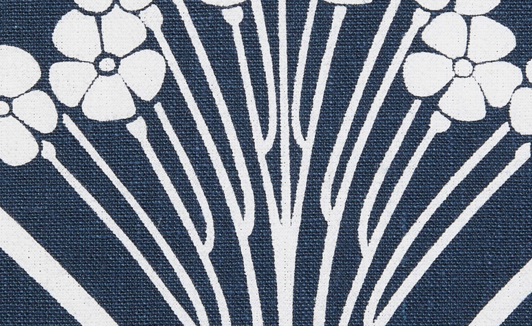 Liberty Fabrics New Ianthe Bloom Stencil Chiltern Linen, Lapis 14 Liberty Fabrics New Ianthe Bloom Stencil Chiltern Linen, Lapis