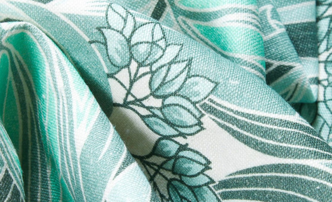 Liberty Fabrics Katherine Nouveau Emberton Linen, Jade New 6 Liberty Fabrics Katherine Nouveau Emberton Linen, Jade New