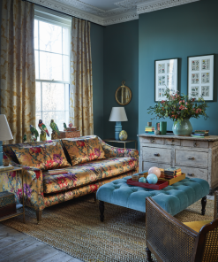 Liberty Fabrics Lady Kristina Rose Vintage Velvet, Lapis New