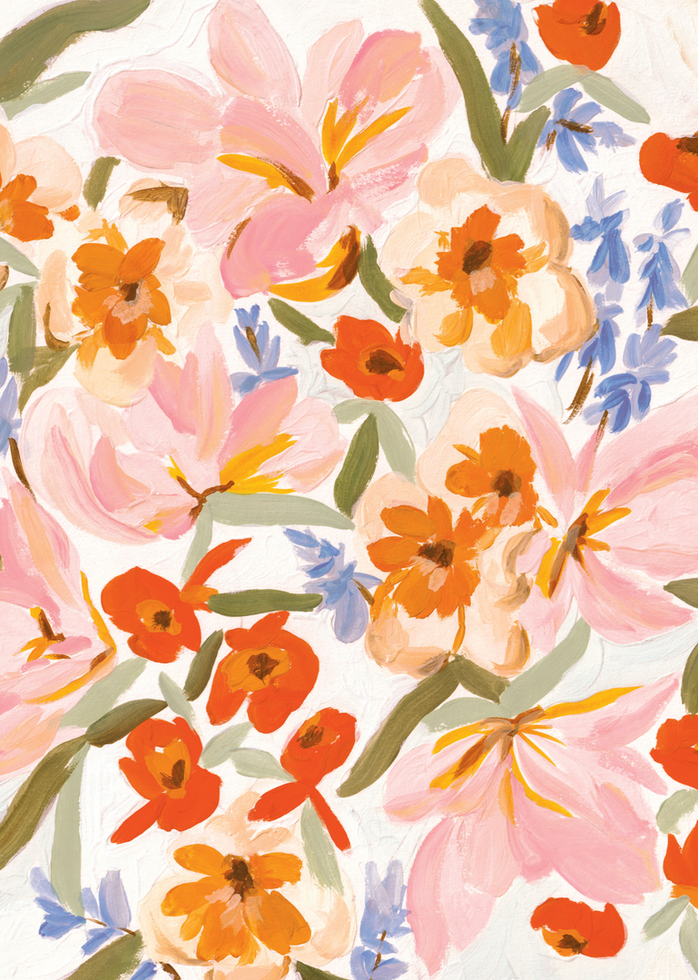 Candice Gray Brushstroke Floral Print New 4 Candice Gray Brushstroke Floral Print New