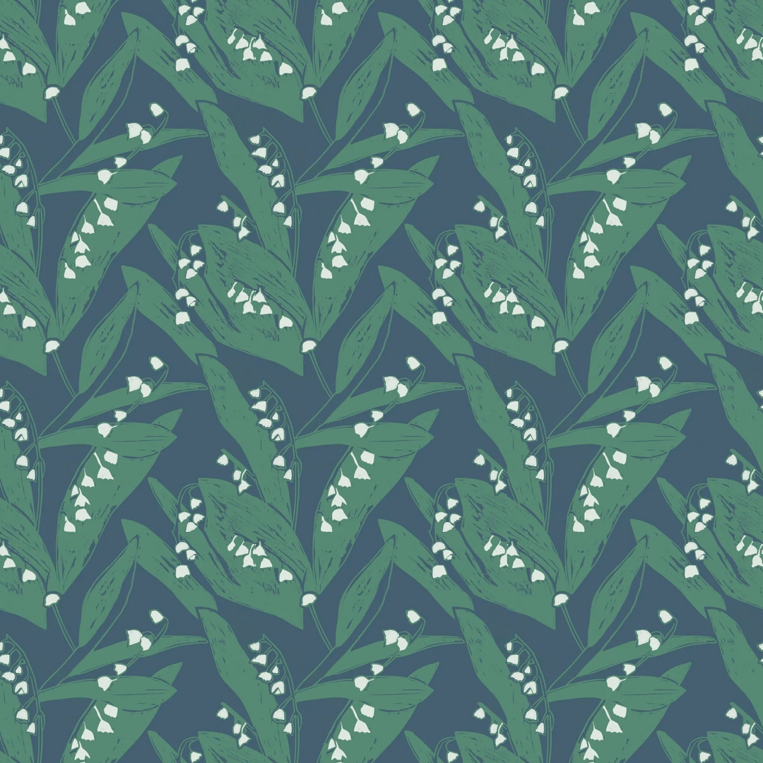 Annika Reed Studio Lily Of The Valley Wallpaper, Valley Green 6 Annika Reed Studio Lily Of The Valley Wallpaper, Valley Green