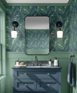Annika Reed Studio Lily Of The Valley Wallpaper, Leaves At Midnight