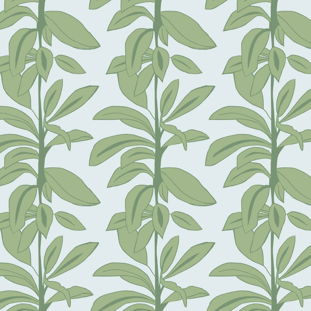 Annika Reed Studio Rubber Plant Wallpaper, Leaves At Midnight 8 Annika Reed Studio Rubber Plant Wallpaper, Leaves At Midnight