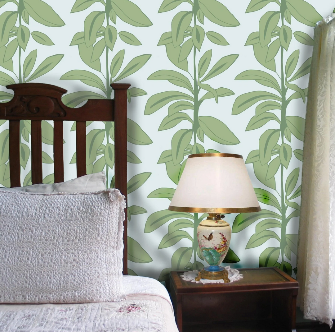 Annika Reed Studio Rubber Plant Wallpaper, Leaves At Midnight 9 Annika Reed Studio Rubber Plant Wallpaper, Leaves At Midnight