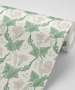 Annika Reed Studio Bindweed Wallpaper, Pink Trumpet