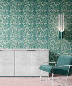 Annika Reed Studio Calla Lily Wallpaper, Blooming Green