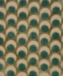 Liberty Fabrics Ottoman Spot Cut Velvet Fabric In Lapis Rose & Thorn