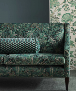 Liberty Fabrics Ottoman Spot Cut Velvet Fabric In Pewter