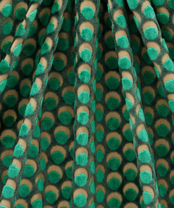 Liberty Fabrics Ottoman Spot Cut Velvet Fabric In Jade Rose & Thorn