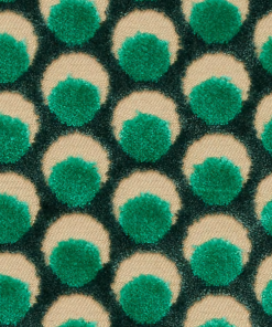 Liberty Fabrics Ottoman Spot Cut Velvet Fabric In Jade Rose & Thorn