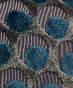 Liberty Fabrics Ottoman Spot Cut Velvet Fabric In Pewter