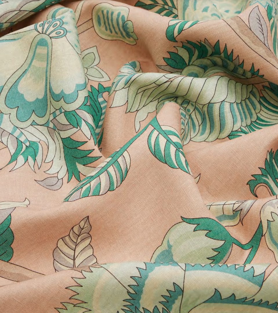 Liberty Fabrics Palampore Trail Landsdowne Linen In Jade Ointment 9 Liberty Fabrics Palampore Trail Landsdowne Linen In Jade Ointment