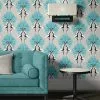The Graduate Collection New Showgirls Wallpaper Metallic Teal & Cream 2 The Graduate Collection New Showgirls Wallpaper Metallic Teal & Cream