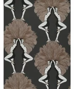 The Graduate Collection Showgirls Wallpaper Metallic Bronze & Black New