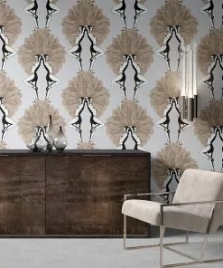 The Graduate Collection New Showgirls Wallpaper Metallic Bronze & Cream