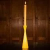 British Colour Standard Wooden Candle Holder Tall - Saffron Yellow