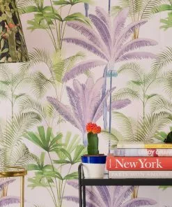 The Design Yard Havana Tropicana Palmeras Anthracite Wallpaper