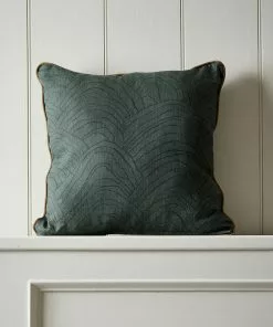 Josephine Munsey Woodland Floor Fabric Cushion Petrol