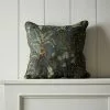 Josephine Munsey Woodland Floor Fabric Cushion Petrol 2 Josephine Munsey Woodland Floor Fabric Cushion Petrol