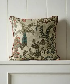 Josephine Munsey Woodland Floor Fabric Cushion Stone