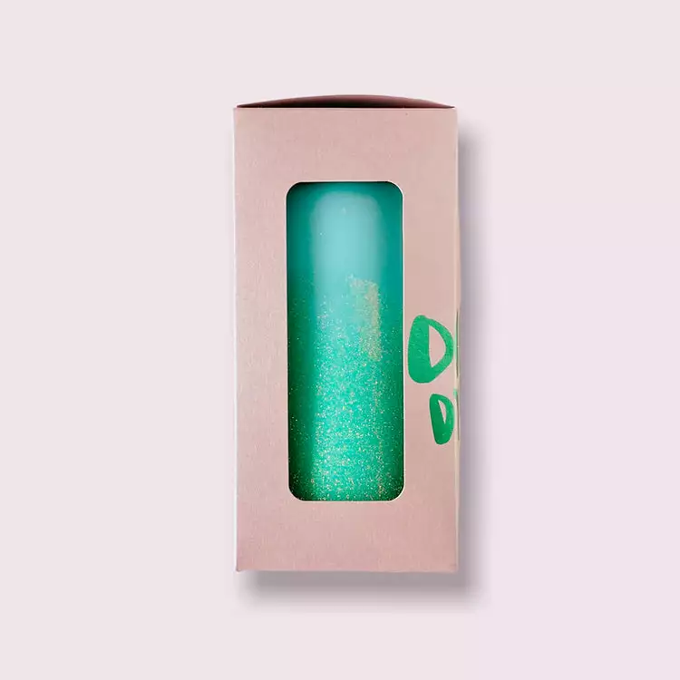 Pink Stories Neon Dip Dye Glitter Pillar Candle - Blue New 5 Pink Stories Neon Dip Dye Glitter Pillar Candle - Blue New