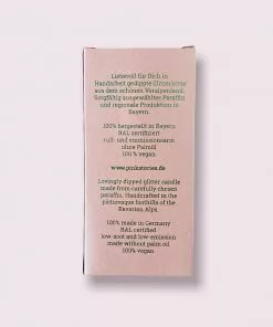 Pink Stories New Neon Dip Dye Glitter Pillar Candle - Orange